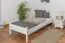 Single bed / Day bed solid pine wood, in a white paint finish 97, includes slatted frame - Dimensions: 90 x 200 cm