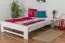 Single bed / Guest bed 110, solid beech wood, white finish - 140 x 200 cm