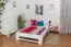 Single bed / Guest bed 110, solid beech wood, white finish - 140 x 200 cm