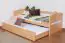 Children's bed / kid bed "Easy Premium Line" K1/s Full incl. 2nd kid bed and 2 cover panels, 90 x 200 cm beech wood solid nature
