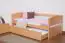 Children's bed / kid bed "Easy Premium Line" K1/s Full incl. 2nd kid bed and 2 cover panels, 90 x 200 cm beech wood solid nature