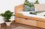 Children's bed / kid bed "Easy Premium Line" K1/ Full incl 2 drawers and 2 cover panels, 90 x 200 cm solid beech wood nature