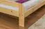 Double bed/Guest bed solid pine wood natural A6, incl. slatted - Size: 160 x 200 cm