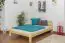 Children's bed / Youth bed A5, solid pine wood, clearly varnished, incl. slatted bed frame - 140 x 200 cm