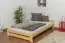Futon bed/solid pine wood bed natural A9, including slats - Dimensions 140 x 200 cm