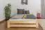 Futon bed/solid pine wood bed natural A9, including slats - Dimensions 140 x 200 cm