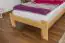 Single bed / Guest bed A21, solid pine wood, clearly varnished, incl. slatted frame - 90 x 200 cm