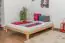 Futon bed/solid pine wood bed natural A10, including slats - Dimensions 160 x 200 cm