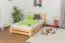 Children's bed / Youth bed solid, natural pine wood A25, includes slatted frame - Dimensions 120 x 200 cm 