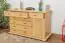 Sideboard Pipilo 12, 6 drawer, 1 door, solid pine wood, clearly varnished - H88 x W139 x D54 cm