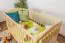 Crib / Children's bed solid, natural pine wood 103, includes slatted frames - Dimensions: 60 x 120 cm