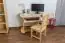 Desk solid, natural pine wood Junco 197 - Dimensions 75 x 100 x 55 cm