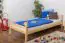 Children's bed / Youth bed solid, natural pine wood 97, includes slatted frame - Dimensions: 90 x 200 cm