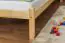 Single bed / day bed solid, natural pine wood, includes framed slats, Dimensions: 90 x 200 cm