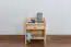Bedside table solid, natural pine wood Junco 132 - Dimensions 45 x 34 x 29 cm