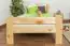 Children's bed / Youth bed solid, natural pine wood A26, includes slatted frame - Dimensions 90 x 200 cm 