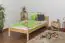 Children's bed / Youth bed solid, natural pine wood 86, includes slatted frame - Dimensions 90 x 200 cm