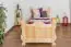 Children's bed / Youth bed solid, natural pine wood 91, includes slatted frame - Dimensions: 90 x 200 cm