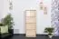 Shoe cabinet 002 solid, natural pine wood - Dimensions 150 x 58 x 29 cm (H x B x T)