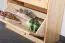 Shoe cabinet 014 solid, natural pine wood - Dimensions 62 x 72 x 29 cm (H x B x T)