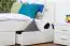 Children's bed / Youth bed K2 "Easy Premium Line" incl. 2 drawers and 2 cover plates, solid beech wood, white - 90 x 200 cm