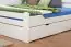 Youth bed "Easy Premium Line" K4 incl. 2 drawers and 1 cover plate, solid beech wood, white - 180 x 200 cm