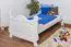 Single bed / Day bed solid pine wood, in a white paint finish 91, includes slatted frame - Dimensions: 90 x 200 cm