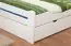  Double bed "Easy Premium Line" K4 incl. 2 drawers and 1 cover plate, solid beech wood, white - 180 x 200 cm