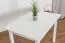 Dining Table Junco 228A, solid pine wood, white finish - H75 x W70 x D100 cm
