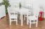 Dining Table Junco 226A, solid pine wood, white finish - H75 x W50 x L80 cm