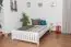 Children's bed / Youth bed 106, solid beech wood, white finish - 140 x 200 cm