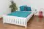 Single bed 106, solid beech wood, white finish - 140 x 200 cm