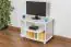 TV cabinet  solid pine wood, in a white paint finish Junco 204 - Dimensions 50 x 77 x 40 cm