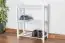 Shoe rack solid beech wood, in a white paint finish Junco 224 - Dimensions 70 x 58 x 26 cm