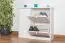 Shoe cabinet solid pine wood, in a white paint finish Junco 219 - Dimensions 80 x 90 x 30 cm