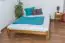 Futon bed/solid pine wood bed oak colored A10, including slats - Dimensions 160 x 200 cm