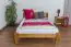 Single bed / Day bed solid pine wood oak colored A5, including slatted frame- Measurements120 x 200 cm 