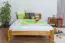 Children's bed / Youth bed solid pine wood oak colored A5, includes slatted frame - Dimensions 120 x 200 cm 