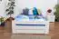 Youth bed "Easy Premium Line" K6 incl. 4 drawers and 2 cover plates, solid beech wood, white - 140 x 200 cm 