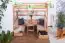 Bunk bed / Children's bed Tim, solid beech wood, convertible in sitting area or two singles, incl. slatted frame - 90 x 200 cm