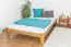 Futon bed/solid pine wood bed oak colored A10, including slats - Dimensions 140 x 200 cm