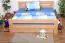 Youth bed "Easy Premium Line" K6 incl. 4 drawers and 2 cover plates, solid beech wood, clearly varnished - 180 x 200 cm 