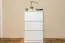 Shoe cabinet solid pine wood, in a white paint finish Junco 212 - Dimensions 115 x 72 x 30 cm