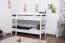 Bunk bed / Children's bed Moritz, solid beech wood, convertible, white finish, incl. slatted bed frames - 90 x 200 cm