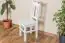 Chair solid pine wood painted white Junco 248- Dimensions 91 x 35 x 44 cm