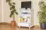 TV cabinet  solid pine wood, in a white paint finish Junco 198 - Dimensions 84 x 72 x 44 cm