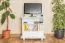 TV cabinet solid pine wood, in a white paint finish Junco 199 - Dimensions 66 x 72 x 44 cm
