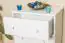 2 Drawer, 1 Door Storage Cabinet Junco 161, solid pine wood, white varnished - H123 x W60 x D42 cm