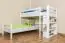L-Shaped Bunk bed / Children's bed Phillip with shelf, white painted, incl. slatted frames - 90 x 200 cm