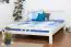 Youth bed K8 "Easy Premium Line" incl. cover plate, solid beech wood, wihite finish - 180 x 200 cm